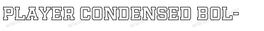 Player Condensed Bol字体转换